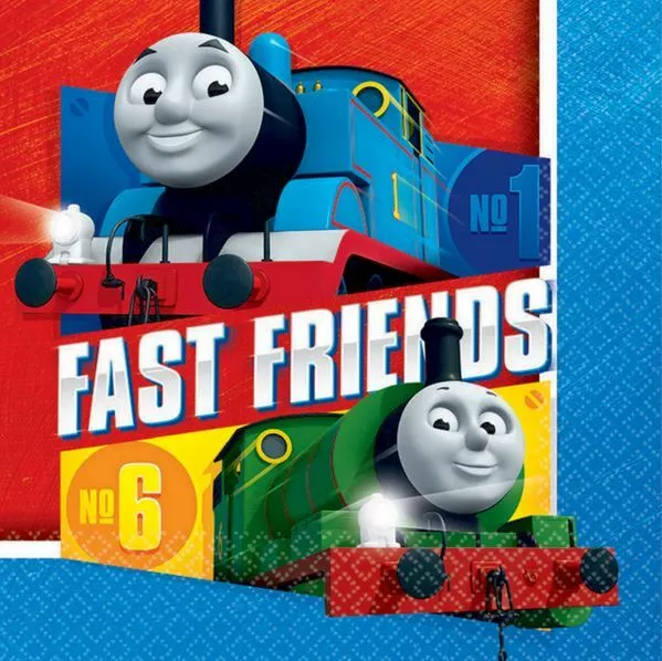 Thomas & Friends Thomas All Aboard Lunch Napkins 33cm X 33cm - 16 Pack 3 Thomas & Friends Thomas All Aboard Lunch Napkins 33cm X 33cm - 16 Pack
