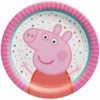 Peppa Pig Confetti Party 17cm Round Paper Plates - 8 Pack -Soft Toys store BA 542626