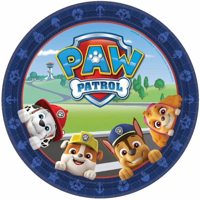 Paw Patrol Adventures 23cm Round Paper Plates - 8 Pack 3 Paw Patrol Adventures 23cm Round Paper Plates - 8 Pack