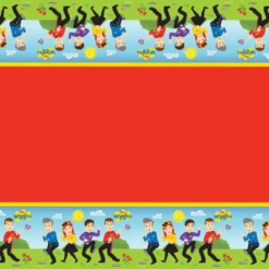 The Wiggles Party Table Cover Plastic 1.8m X 1.3m