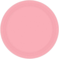 Amscan Party Supplies Paper Plates Round 20cm Pink 8 Pack