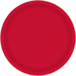 Amscan Party Supplies Paper Plates Round 20cm Red 8 Pack