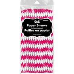 Amscan Party Supplies Paper Straws Red 24 Pack