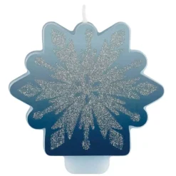 Frozen 2 Glittered Snowflake Birthday Candle