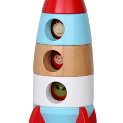 Discoveroo: Magnetic Stacking Rocket Blue And White