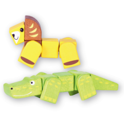 Discoveroo Snap - Blocks Lion And Croc 18pc