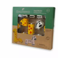Discoveroo Snap - Blocks Giraffe And Zebra 17pc -Soft Toys store BB000061 2