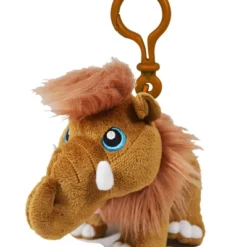 CA Australia Dino Mights Mammoth Clip On Plush Toy 8cm Brown