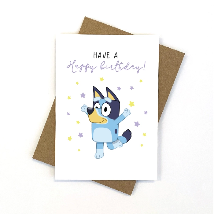 Starry Bluey Birthday Card 11cm X 15cm 3 Starry Bluey Birthday Card 11cm X 15cm