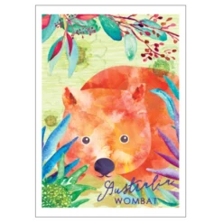 Candle Bark Creations Among The Gum Trees Wombat Greeting Card 11cm X 15cm