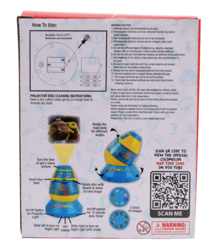 CoComelon Musical Projector Lamp And Night Light 7 CoComelon Musical Projector Lamp And Night Light - Image 5