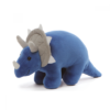 GUND Dino Chatter Triceratops Plush Toy 17cm Blue -Soft Toys store JA000629TRI