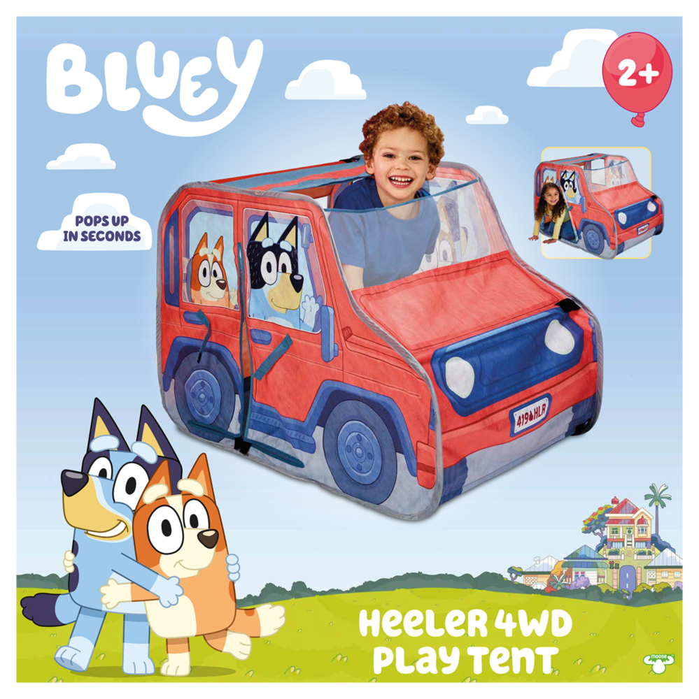 Bluey Heeler Family 4WD Pop Up Play Tent 3 Bluey Heeler Family 4WD Pop Up Play Tent