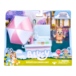 Bluey Ice Cream Cart With Bingo Figurine Vehicle Playset -Soft Toys store MO 17161CART 1