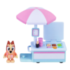 Bluey Ice Cream Cart With Bingo Figurine Vehicle Playset 1 Bluey Ice Cream Cart With Bingo Figurine Vehicle Playset -Soft Toys store MO 17161CART