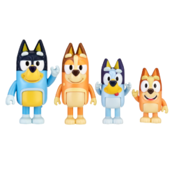 Bluey & Family New Expressions Mini Figurines 4 Pack 7.5cm