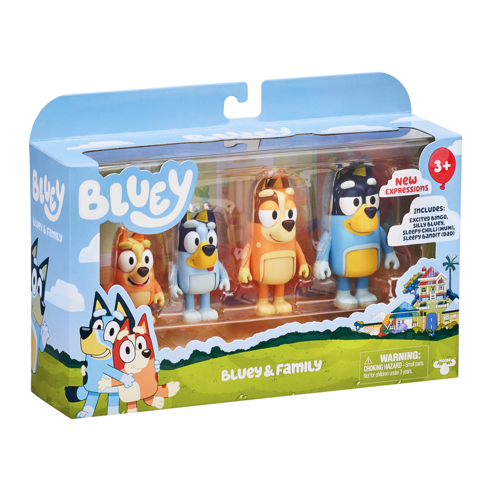 Bluey & Family New Expressions Mini Figurines 4 Pack 7.5cm 6 Bluey & Family New Expressions Mini Figurines 4 Pack 7.5cm - Image 4