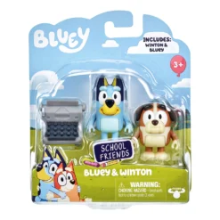 Bluey School Friends Bluey & Winton With Typewriter Figurines 2 Pack -Soft Toys store MO 17341 WINTON 2