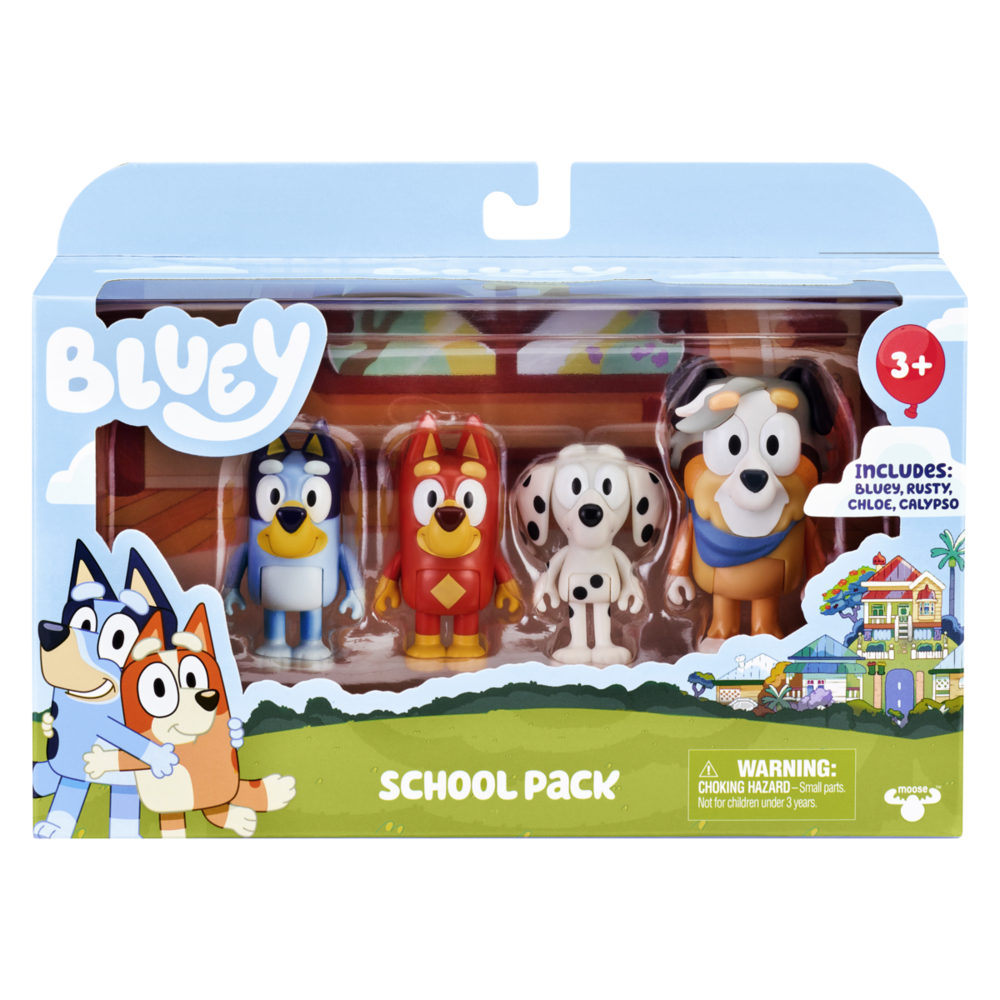 4-Pack Figurines: Bluey, Chloe, Calypso & Rusty 4 4-Pack Figurines: Bluey, Chloe, Calypso & Rusty - Image 2