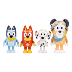 4-Pack Figurines: Bluey, Chloe, Calypso & Rusty