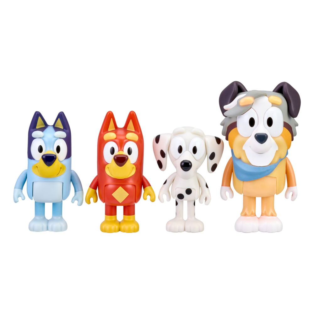 4-Pack Figurines: Bluey, Chloe, Calypso & Rusty 3 4-Pack Figurines: Bluey, Chloe, Calypso & Rusty