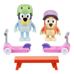 Scooter Time: Bluey & Bingo Figurines Season 4 Mini Vehicle Playset -Soft Toys store MO000123SCOOTER 1