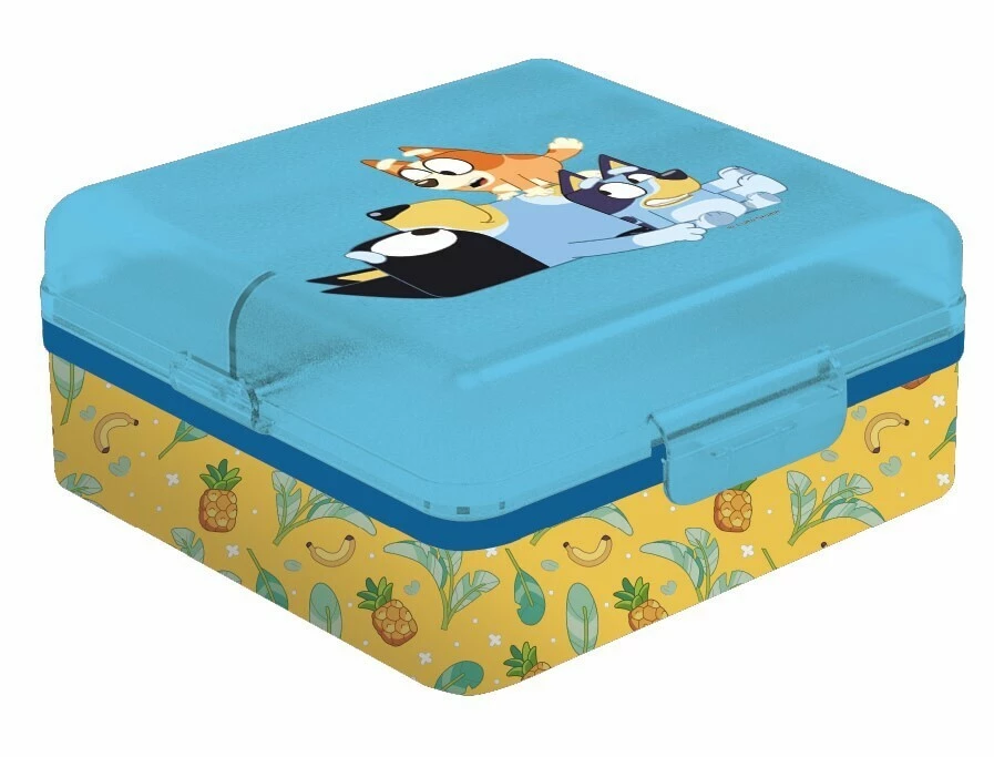 Bluey Square Multi Compartment Sandwich Box 3 Bluey Square Multi Compartment Sandwich Box