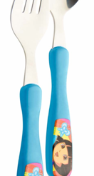 Dora The Explorer Dora 2pce Stainless Steel Cutlery Set Blue